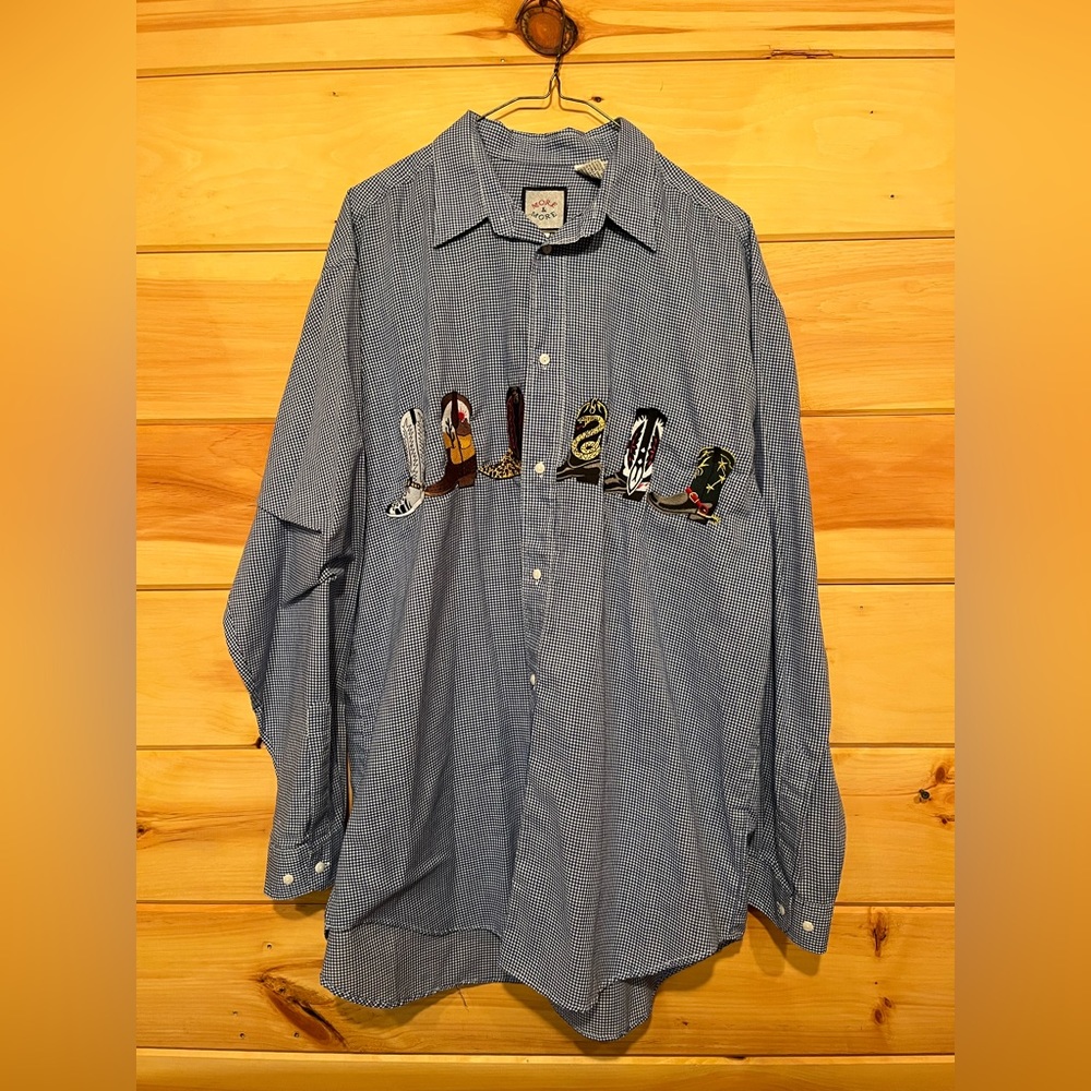 Unique Cowboy Boot Western Shirt